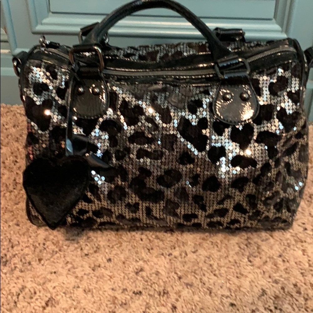 Betsey Johnson Leopard Sequin Bag